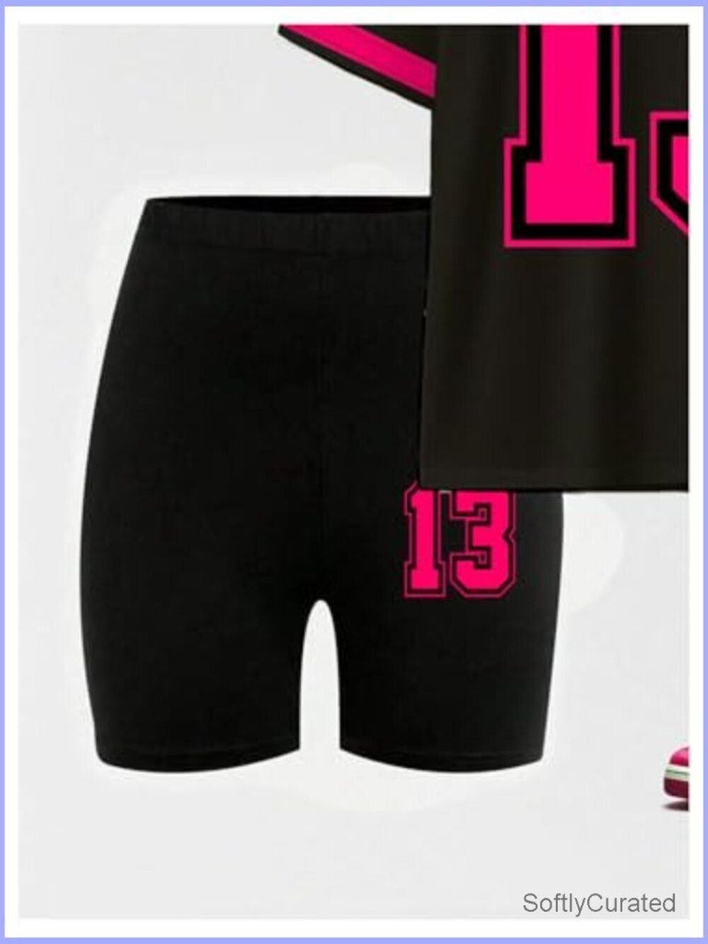 Oversized Graphic Jersey Shirt and Biker Shorts Set - Medium - Picture 5 of 5